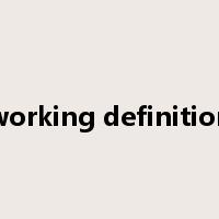 working definition是什么意思