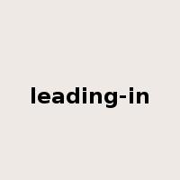 leading-in是什么意思