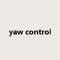 yaw control是什么意思