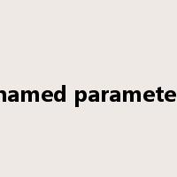 named parameter是什么意思