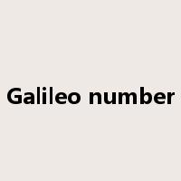 Galileo number是什么意思