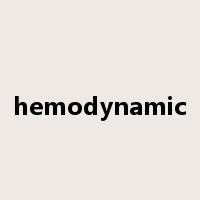 hemodynamic是什么意思