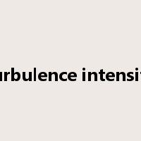 turbulence intensity是什么意思