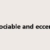 unsociable and eccentric是什么意思