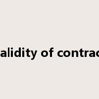 validity of contract是什么意思
