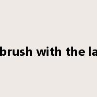 a brush with the law是什么意思