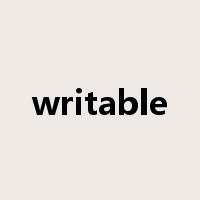 writable是什么意思