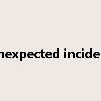 unexpected incident是什么意思