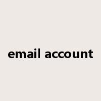 email account是什么意思