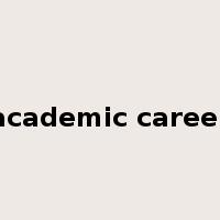 academic career是什么意思