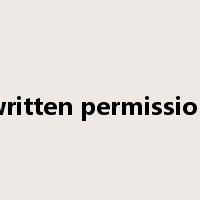 written permission是什么意思