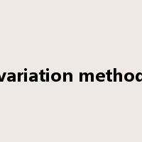 variation method是什么意思