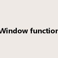 Window function是什么意思