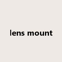 lens mount是什么意思