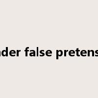under false pretenses是什么意思