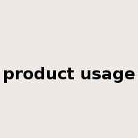 product usage是什么意思