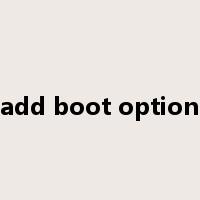 add boot option是什么意思