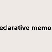 Declarative memory是什么意思