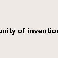 unity of invention是什么意思