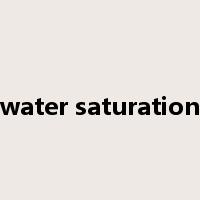 water saturation是什么意思