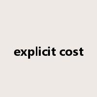 explicit cost是什么意思