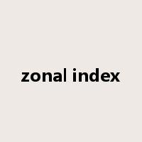 zonal index是什么意思