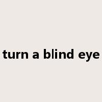 turn a blind eye是什么意思