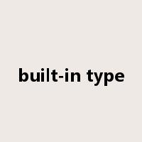 built-in type是什么意思