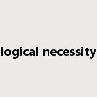 logical necessity是什么意思