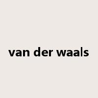 van der waals是什么意思
