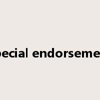 special endorsement是什么意思