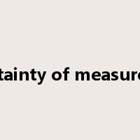 uncertainty of measurement是什么意思