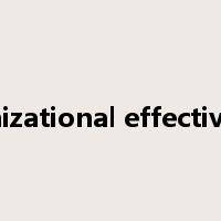 organizational effectiveness是什么意思