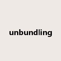 unbundling是什么意思