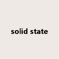 solid state是什么意思