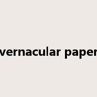 vernacular paper是什么意思