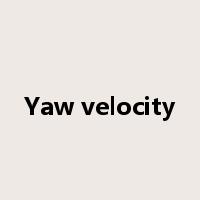 Yaw velocity是什么意思