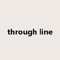 through line是什么意思