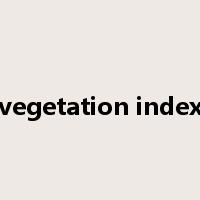 vegetation index是什么意思
