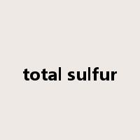 total sulfur是什么意思