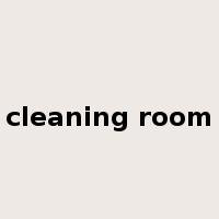 cleaning room是什么意思