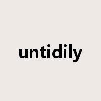 untidily是什么意思