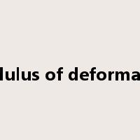 modulus of deformation是什么意思
