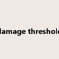 damage threshold是什么意思