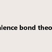 valence bond theory是什么意思