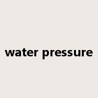 water pressure是什么意思