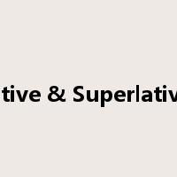 Comparative & Superlative degree是什么意思