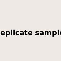 replicate sample是什么意思