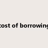 cost of borrowing是什么意思