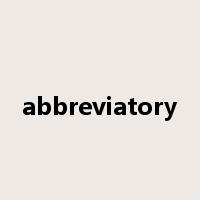 abbreviatory是什么意思